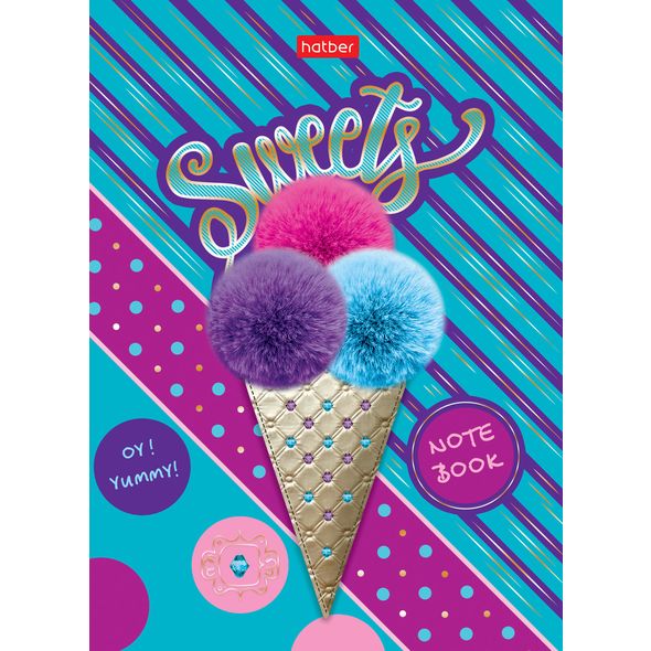 Бизнес-блокнот 80л А6ф клетка тв.переплет с поролоном -Улыбнись!- , 